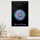 Poster Nous devons devenir le changement que nous voulons (Cuisine)