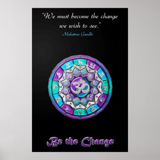 Poster Nous devons devenir le changement que nous voulons (Devant)