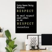 Poster Nous devons nous respecter mutuellement (Bureau à domicile)