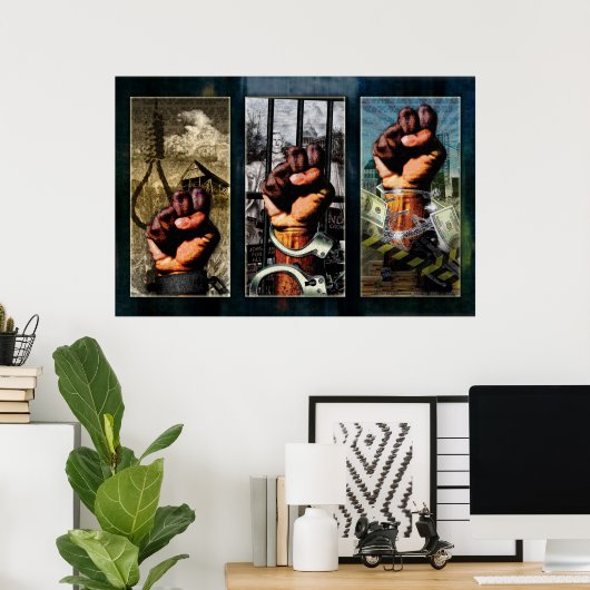 Poster Nous Devrons Surmonter (Bureau à domicile)