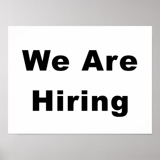 Poster Nous embauchons des fenêtres d'entreprise publicit (Devant)