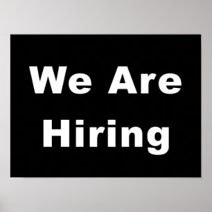 Poster Nous embauchons des fenêtres d'entreprise publicit