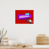 Poster Nous embauchons du mégaphone (Cuisine)