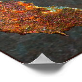 Poster Nous embauchons un panneau vintage rouille (Coin)