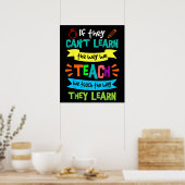 Poster Nous enseignons de la façon dont ils apprennent En (Cuisine)