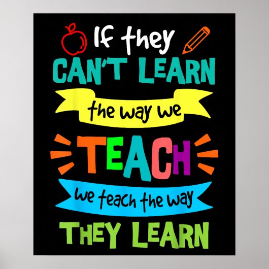 Poster Nous enseignons de la façon dont ils apprennent En (Devant)