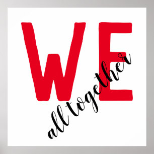 Poster Nous Ensemble Travail D'Équipe Inspiration Motivat
