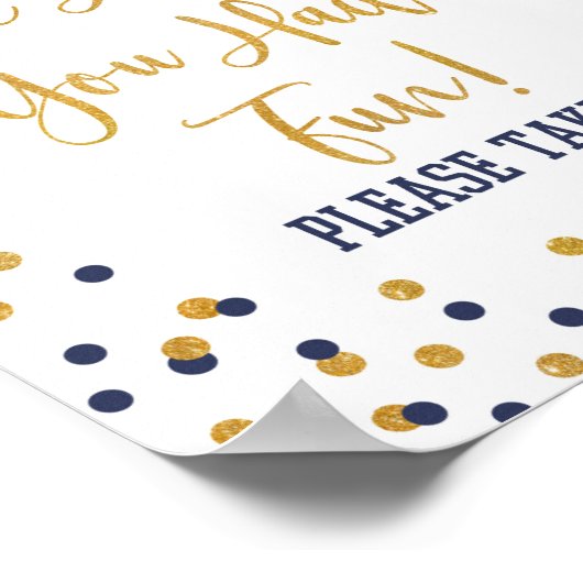 Poster Nous Espérons Que Vous Vous Êtes Amusés Prenez Un (Coin)