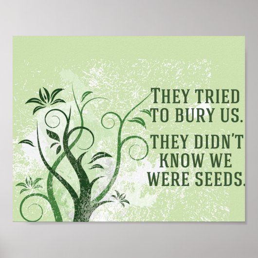 Poster Nous Étions Des Graines Citation Inspirationnelle (Devant)