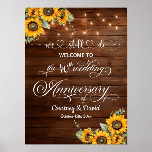 Poster Nous Faisons Encore 40ème Anniversaire Mariage Lum (Devant)