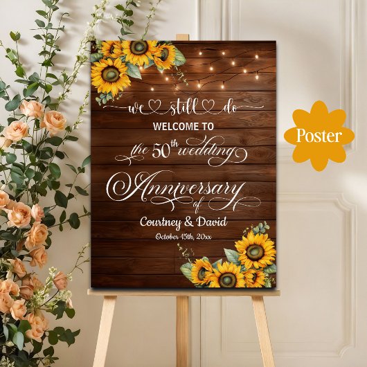 Poster Nous Faisons Encore 50ème Anniversaire Mariage