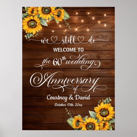 Poster Nous Faisons Encore 60ème Anniversaire Mariage Lum (Devant)