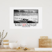 Poster Nous faisons la vie par ce que nous donnons (Cuisine)