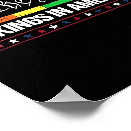 Poster Nous Le Peuple Aucun Rois En Amérique Arc-En-Ciel (Coin)