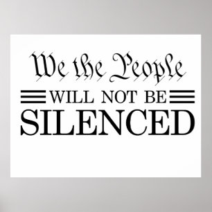 Poster Nous, le Peuple, Ne Serons Pas Réduits au Silence