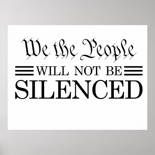 Poster Nous, le Peuple, Ne Serons Pas Réduits au Silence (Devant)