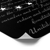 Poster Nous Le Peuple Préambule La Constitution Américain (Coin)