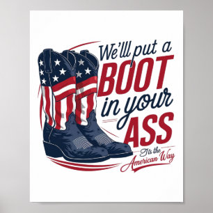 Poster Nous mettrons Un Boot Dans Votre Western Cowgirl 4