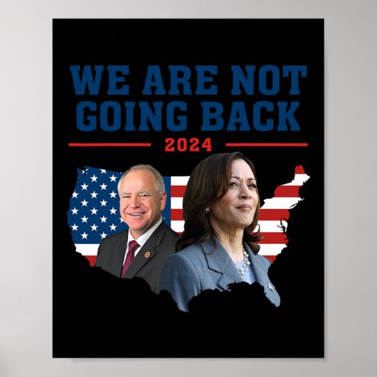 Poster Nous N'Allons Pas Kamala Harris W 2024 Président P (Devant)