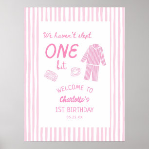 Poster Nous n'avons pas dormi d'un poil Pyjama 1er Annive