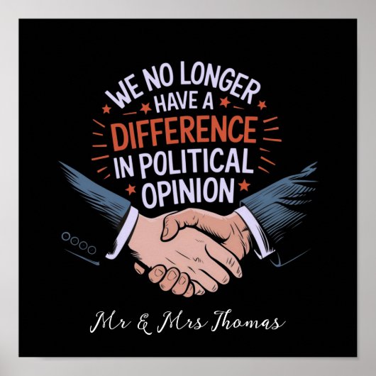 Poster Nous n'avons plus de différence d'opinion politiqu (Devant)