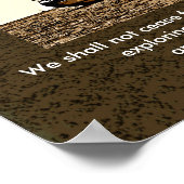 Poster Nous ne cesserons pas - art imprimé - T.S Eliot ci (Coin)