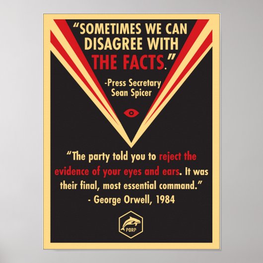 Poster Nous Ne Devons Pas Nous Opposer Aux Faits (Devant)