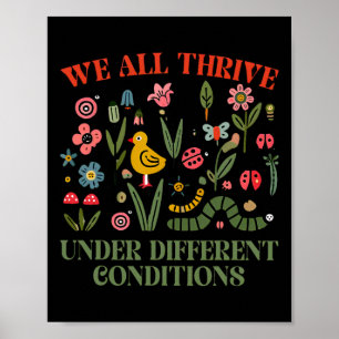 Poster Nous nous épanouissons tous dans des conditions di