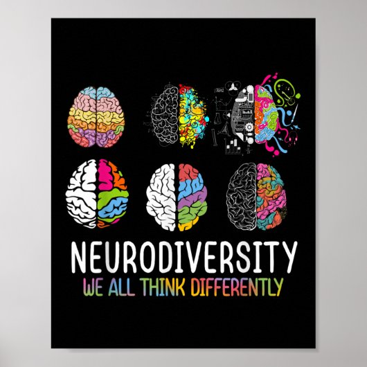 Poster Nous pensons tous différemment Neurodiversité Chem (Devant)