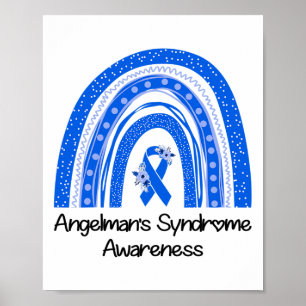 Poster Nous portons le syndrome de Blue Angelman Floral B