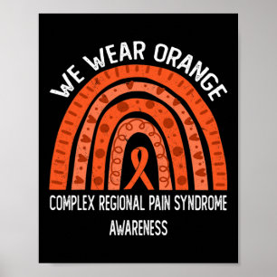 Poster Nous Portons L'Orange Pour Le Syndrome De Douleur 