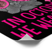 Poster Nous Portons Pink Bulldog Chien Chien Chien Consci (Coin)