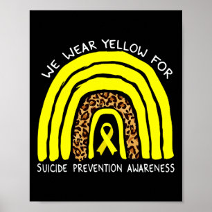 Poster Nous Portons Un Arc En Arc Jaune Pour La Préventio
