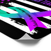 Poster Nous portons une sensibilisation Turquoise et viol (Coin)