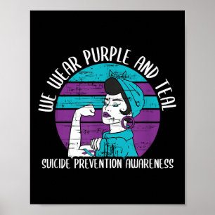 Poster Nous Portons Violet Et Turquoise - Prévention Du S