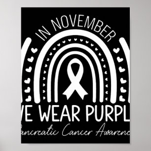 Poster Nous Portons Violet Pancréatique Cancer Sensibilis