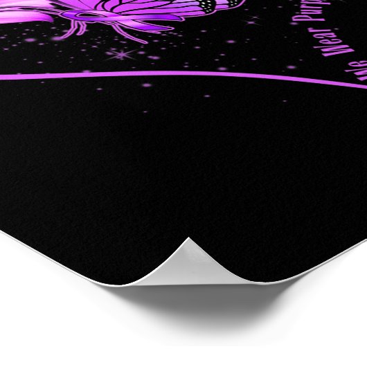 Poster Nous Portons Violet Ribbon Sunflower Surdose Sensi (Coin)