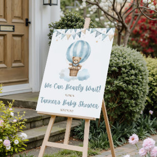 Poster Nous pouvons à peine attendre ! Baby shower ours e
