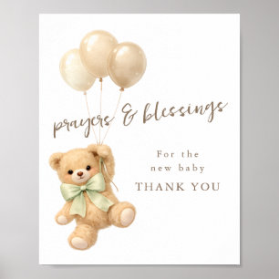 Poster Nous Pouvons à Peine Attendre Cadeaux et Prières p