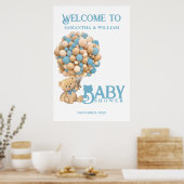 Poster Nous pouvons attendre avant l'Ours moderne Baby sh (Cuisine)
