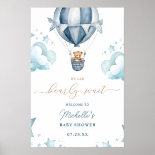 Poster Nous pouvons attendre l'accueil Baby shower