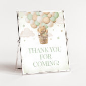 Poster Nous pouvons attendre l'ours vert Merci d'être ven