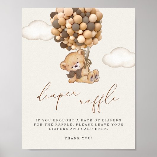 Poster Nous Pouvons Attendre Rapidement Baby shower Déche (Devant)