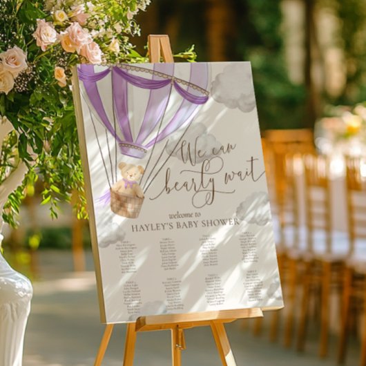 Poster Nous Pouvons Attendre Rapidement Le Baby shower Li