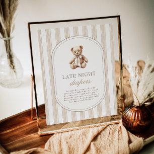 Poster Nous Pouvons Attendre Tard Nuit Diapeurs Jeu Signe