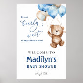 Poster Nous pouvons attendre tôt Teddy Bear Baby shower B (Devant)