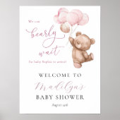 Poster Nous pouvons attendre tôt Teddy Bear Baby shower B (Devant)