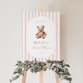 Poster Nous pouvons attendre un Baby shower élégant accue