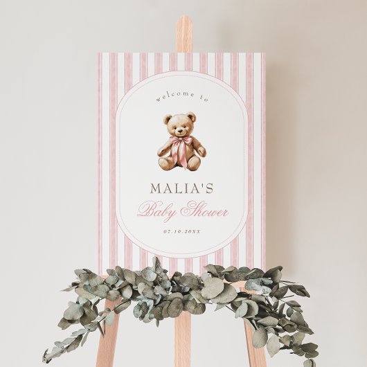 Poster Nous pouvons attendre un Baby shower élégant accue