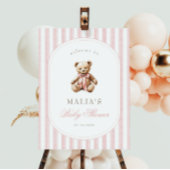 Poster Nous pouvons attendre un Baby shower élégant accue